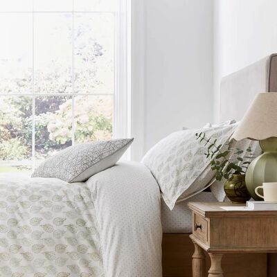 Murmur Georgia Green Double Cotton Percale Duvet Cover Set Murmur Georgia Green Double Cotton Percale Duvet Cover Set
