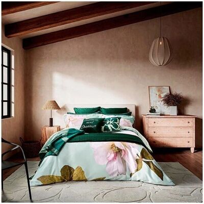 Ted Baker Gardenia Floral Duvet Cover Set King Size Mint - Duvet Cover Set Ted Baker Gardenia Floral Duvet Cover Set King Size Mint - Duvet Cover Set