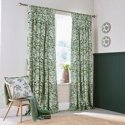 Burleigh For Bedeck - Hibiscus - Lined - Curtains Burleigh For Bedeck - Hibiscus - Lined - Curtains