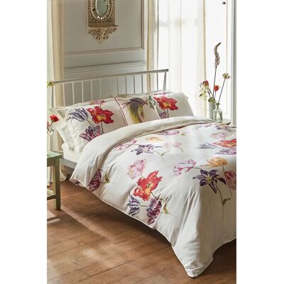 Sanderson Tulipomania Duvet Cover Set Double Rose Red & Amethyst - Duvet Cover Set Sanderson Tulipomania Duvet Cover Set Double Rose Red & Amethyst - Duvet Cover Set