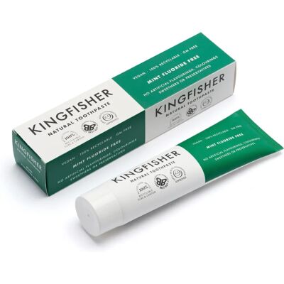 Kingfisher Natürliche Minz Fluoridfreie Zahnpasta - 100ml Kingfisher Natürliche Minz Fluoridfreie Zahnpasta - 100ml