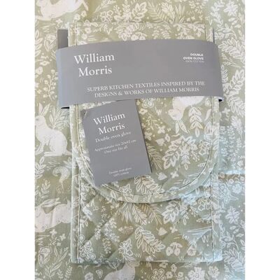 Le Chateau Textiles William Morris Forest Life Green Double Oven Glove - Oven Glove Le Chateau Textiles William Morris Forest Life Green Double Oven Glove - Oven Glove