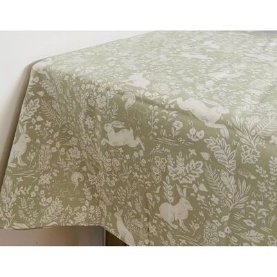 Le Chateau Textiles William Morris Forest Life Green 132cm Round Acrylic Tablecloth - Tablecloth Le Chateau Textiles William Morris Forest Life Green 132cm Round Acrylic Tablecloth - Tablecloth