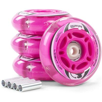 Sfr Skates Ljusande Inline 4 Enheter Rosa - Inline Skates Sfr Skates Ljusande Inline 4 Enheter Rosa - Inline Skates