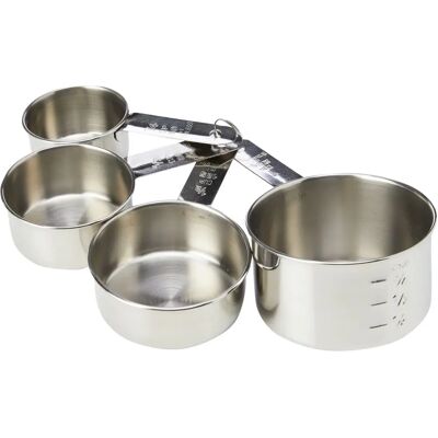 Dexam Tasses à mesurer en acier inoxydable - Ensemble de 4 - Publicité Dexam Tasses à mesurer en acier inoxydable - Ensemble de 4 - Publicité
