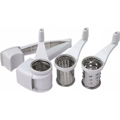 Dexam Swift Rotary Grater - 3 Barrel, White - Rotary Grater Dexam Swift Rotary Grater - 3 Barrel, White - Rotary Grater