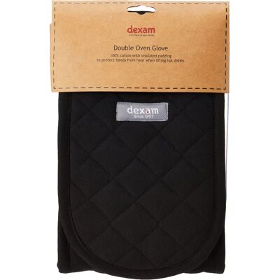 Dexam Love Colour Double Oven Glove - Black Dexam Love Colour Double Oven Glove - Black