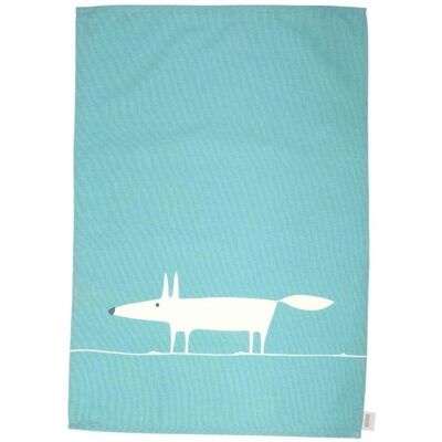 Scion Mr Fox Teal och Vit Set med 2 Tehanddukar Scion Mr Fox Teal och Vit Set med 2 Tehanddukar