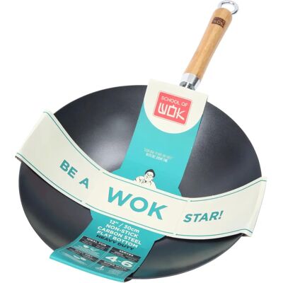 School of Wok Wok Star 12 / 30cm Non-Stick Carbon Steel Heavy Duty Wok - Wok School of Wok Wok Star 12 / 30cm Non-Stick Carbon Steel Heavy Duty Wok - Wok