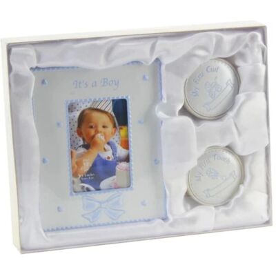 Coffret Cadeau WIDDOP and Co. - Cadre 2" x 3" / 1er Dent / 1er Boucle Boîtes Bleue - Coffret Cadeau - Publicité Coffret Cadeau WIDDOP and Co. - Cadre 2" x 3" / 1er Dent / 1er Boucle Boîtes Bleue - Coffret Cadeau - Publicité