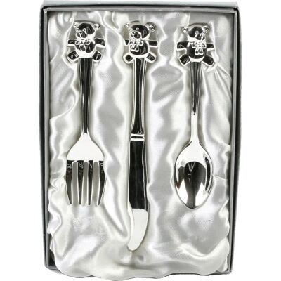 WIDDOP and Co. Silver Plated Teddy Cutlery Set - New Baby Christening Gift WIDDOP and Co. Silver Plated Teddy Cutlery Set - New Baby Christening Gift