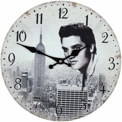 Elvis Presley Iconic Collection Elvis Glass Wall Clock - Wall Clock Elvis Presley Iconic Collection Elvis Glass Wall Clock - Wall Clock