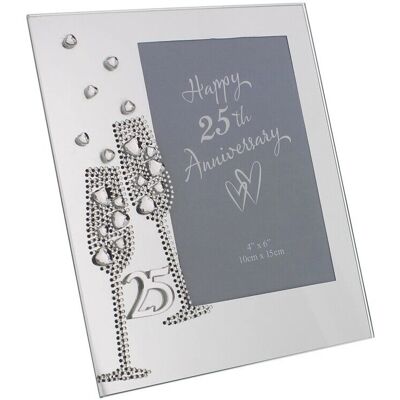 Juliana - Anniversary Mirror Frame - 4x6 - Crystal - Picture frame Juliana - Anniversary Mirror Frame - 4x6 - Crystal - Picture frame