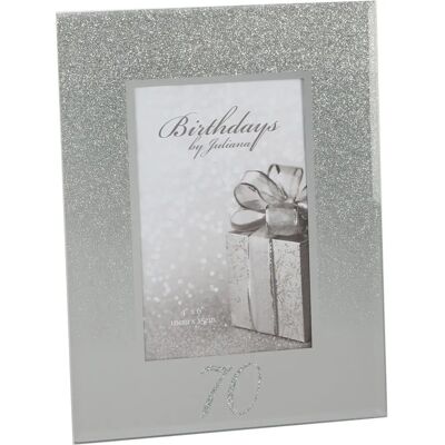 Widdop & Co. Model 70th Glitter Mirror Photo Frame - 4x6 - Birthday Widdop & Co. Model 70th Glitter Mirror Photo Frame - 4x6 - Birthday