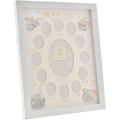 Disney Dumbo My First Year Photo Frame - White Disney Dumbo My First Year Photo Frame - White
