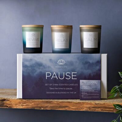 Widdop & Co. Serenity Pause Set of 3 Candles - Relaxing Scented Gift Widdop & Co. Serenity Pause Set of 3 Candles - Relaxing Scented Gift