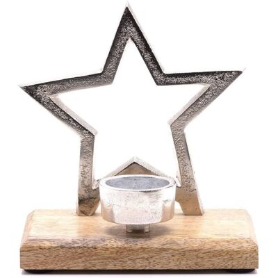Widdop and Co. Widdop Hestia Home Collection Decor Metal Star & Wood Tealight Holder - Tealight Holder Widdop and Co. Widdop Hestia Home Collection Decor Metal Star & Wood Tealight Holder - Tealight Holder