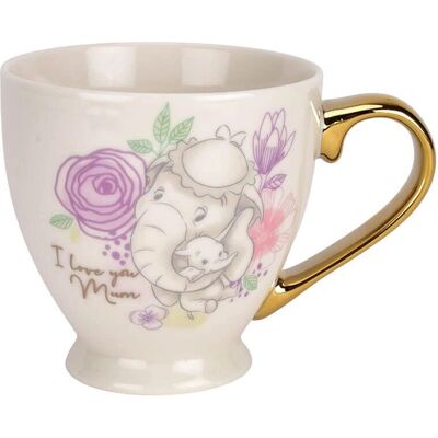 Tasse Disney Dumbo Maman - Poignée en or doré - Publicité Tasse Disney Dumbo Maman - Poignée en or doré - Publicité