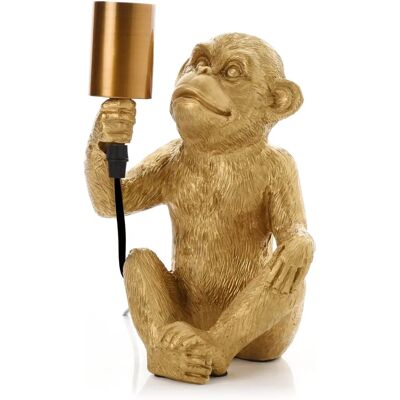 WIDDOP and Co. Hestia Modern Gold Table Desk Lamp Animal Monkey Holding Light Bulb - Table Lamp WIDDOP and Co. Hestia Modern Gold Table Desk Lamp Animal Monkey Holding Light Bulb - Table Lamp