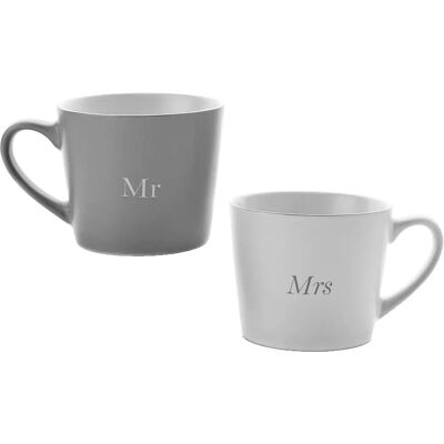 Widdop & Co Amore ‘Mr & Mrs’ Set of 2 Mugs - Wedding Gift Widdop & Co Amore ‘Mr & Mrs’ Set of 2 Mugs - Wedding Gift