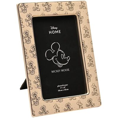 Moldura em cerâmica Disney Mickey & Minnie - 4" x 6" - Branca Moldura em cerâmica Disney Mickey & Minnie - 4" x 6" - Branca