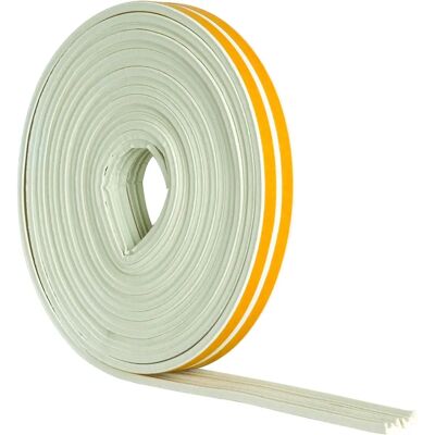 Stormguard 10m EPDM E-Profile Self-Adhesive Rubber Draught Excluder - White Stormguard 10m EPDM E-Profile Self-Adhesive Rubber Draught Excluder - White