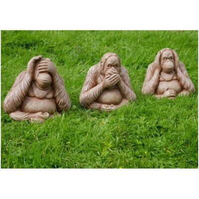 Garden Mile - Wise Monkeys - Stone Effect - Garden Ornaments Garden Mile - Wise Monkeys - Stone Effect - Garden Ornaments