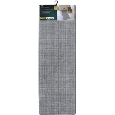 JVL Elegance Range Grey Runner Doormat - Indoor, Washable, 50x150 cm JVL Elegance Range Grey Runner Doormat - Indoor, Washable, 50x150 cm