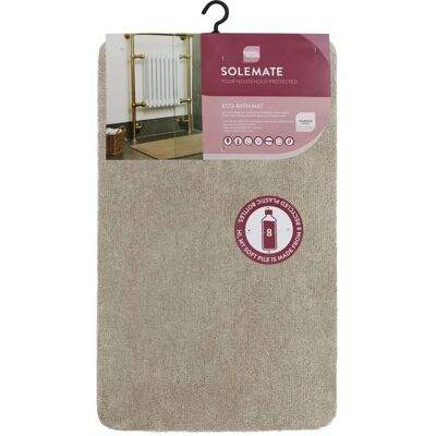 JVL - Solemate Eco-Bath Mat - 50x80cm - Stone - Bath Mat JVL - Solemate Eco-Bath Mat - 50x80cm - Stone - Bath Mat