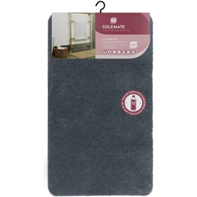 JVL - Solemate Eco-Bath Mat - Dark Grey - 60x100cm - Bath Mat JVL - Solemate Eco-Bath Mat - Dark Grey - 60x100cm - Bath Mat