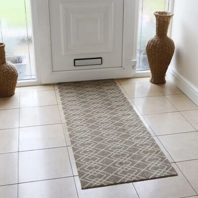JVL Mega Machine Washable Runner Doormat - 57x150cm - Beige - Unisex - Doormat JVL Mega Machine Washable Runner Doormat - 57x150cm - Beige - Unisex - Doormat