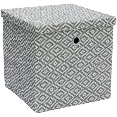 JVL - Argyle - Grey - Foldable - Storage JVL - Argyle - Grey - Foldable - Storage