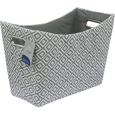 JVL - Argyle Basket - Grey - One Size - Storage Basket JVL - Argyle Basket - Grey - One Size - Storage Basket
