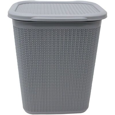 JVL - Knit Design Loop - Grey - 50 L - Laundry Basket JVL - Knit Design Loop - Grey - 50 L - Laundry Basket