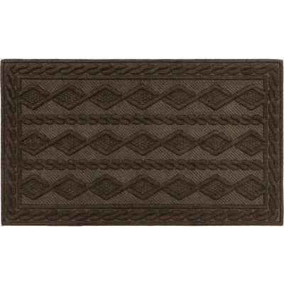 JVL - Knit Rubber Doormat - Brown JVL - Knit Rubber Doormat - Brown