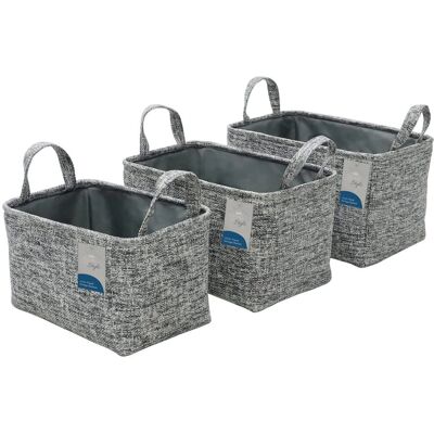 JVL Urban Set of 3 Rectangle Paper Storage Baskets - Storage JVL Urban Set of 3 Rectangle Paper Storage Baskets - Storage