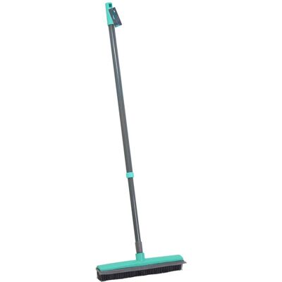 Balai extensible en caoutchouc turquoise avec raclette - Outil de nettoyage intérieur - Publicité Balai extensible en caoutchouc turquoise avec raclette - Outil de nettoyage intérieur - Publicité