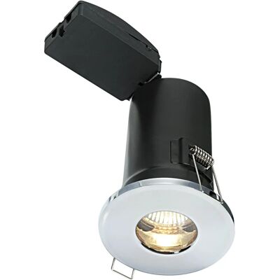 Saxby Lighting Shieldplus Mv - Fire Rated 1 Light Bathroom Recessed Light Chrome Plate - Saxby Lighting Shieldplus Mv - Fire Rated 1 Light Bathroom Recessed Light Chrome Plate -