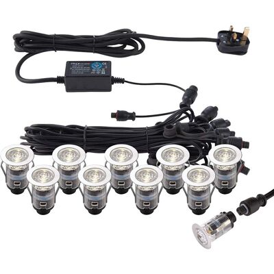 Saxby Lighting Ikonpro Cct - 10 Light LED Recessed Outdoor Kit - Stainless Steel Saxby Lighting Ikonpro Cct - 10 Light LED Recessed Outdoor Kit - Stainless Steel