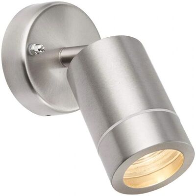 Saxby Lighting Palin Outdoor Spotlight - IP44, GU10, Stainless Steel Saxby Lighting Palin Outdoor Spotlight - IP44, GU10, Stainless Steel