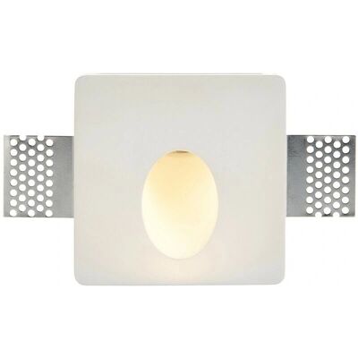 Saxby Zeke White Plaster Wall Light - Square 1.5W Trimless Saxby Zeke White Plaster Wall Light - Square 1.5W Trimless
