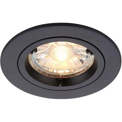 Saxby Lighting Cast Recessed Downlight - 70mm - Dimmable - Round Black Saxby Lighting Cast Recessed Downlight - 70mm - Dimmable - Round Black