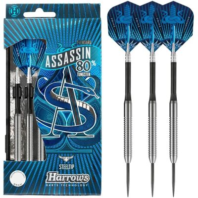 Harrows Assassin 21g - Stahlspitzen Darts - Silber Harrows Assassin 21g - Stahlspitzen Darts - Silber