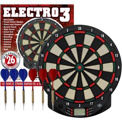 Harrows Electro 3 Softip Elektronisches Dartboard - Elektronisches Dart-Set Harrows Electro 3 Softip Elektronisches Dartboard - Elektronisches Dart-Set