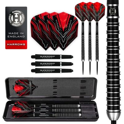 Harrows Supergrip Ultra Darts - Stahlspitze 21g, Schwarz Harrows Supergrip Ultra Darts - Stahlspitze 21g, Schwarz