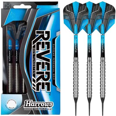 Harrows Revere 90% Soft - Fléchettes en Tungstène de Précision - Publicité Harrows Revere 90% Soft - Fléchettes en Tungstène de Précision - Publicité