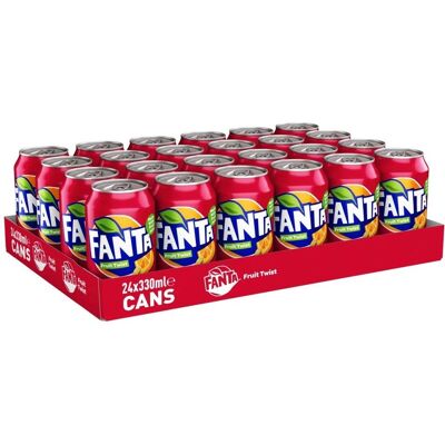 Fanta Fruit Twist 330ml Can - Soft Drink Fanta Fruit Twist 330ml Can - Soft Drink