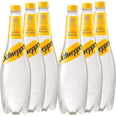 Schweppes Indian Tonic Water - Sparkling Drink Mixer - 6x 1L Schweppes Indian Tonic Water - Sparkling Drink Mixer - 6x 1L