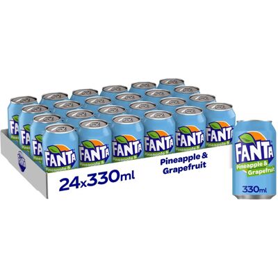 Fanta - Pineapple & Grapefruit - 330ml - Soft drink Fanta - Pineapple & Grapefruit - 330ml - Soft drink