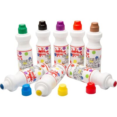 Scola - CM75/8/AC - Chubbie - Assorted 8 - Paint Markers Scola - CM75/8/AC - Chubbie - Assorted 8 - Paint Markers